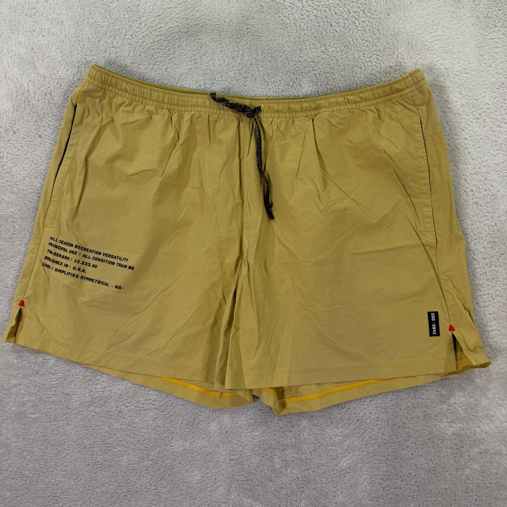 ASRV Men XL Recreation Shorts Adult Mustard Yellow DSG-0942 Training Gym Workout